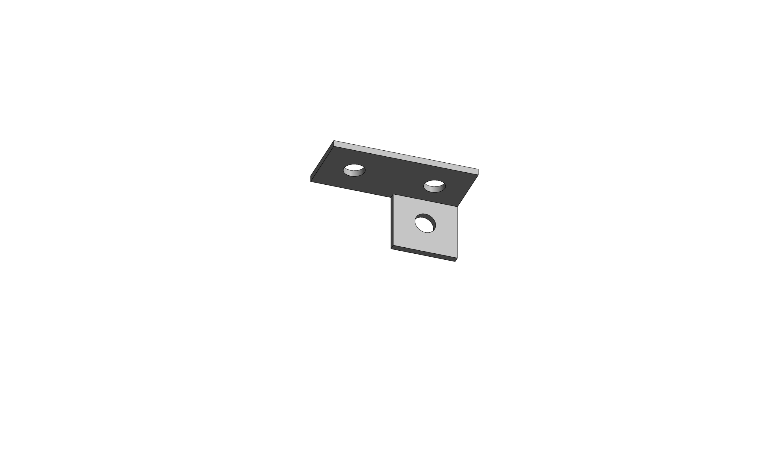 3 Hole Half Tee Angle Plate (Right)